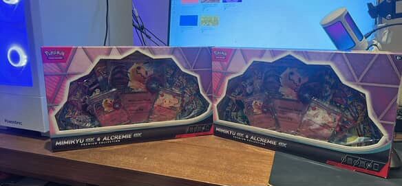 Mimikyu EX and Alcreamie EX Premium Collection