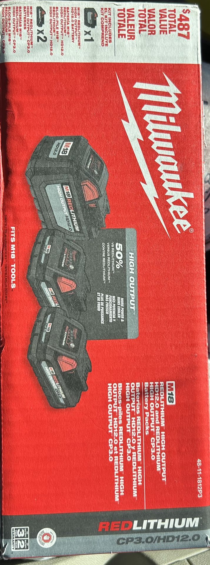 ‼️M18 Red Lithium High Output HD12.0 And Red Lithium High Output CP3 Battery Packs‼️