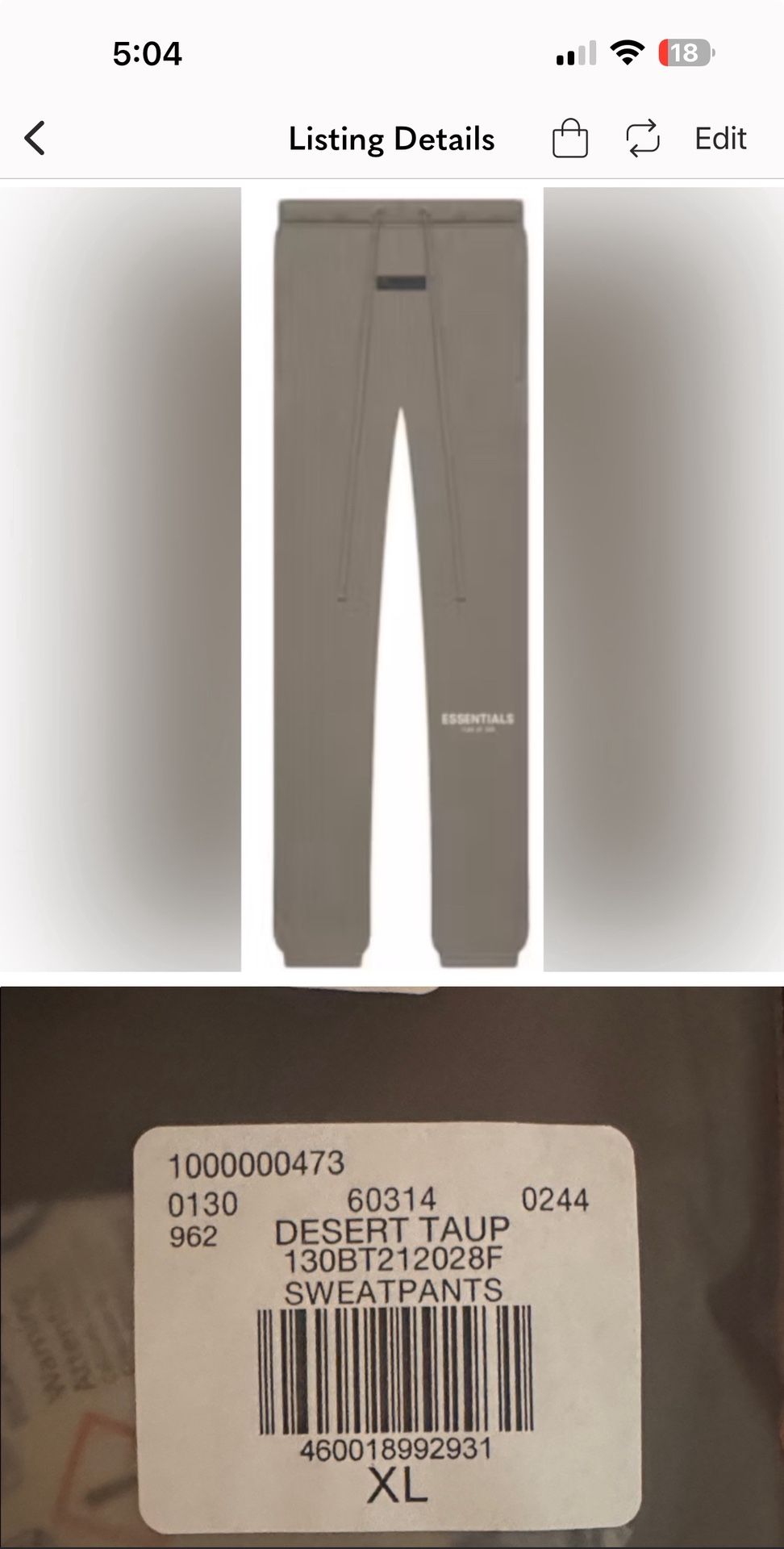 Essential Men’s Joggers XL