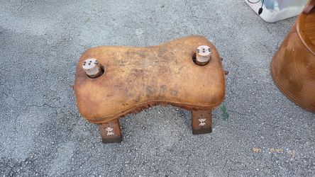 Vintage Egyptian Camel Stool/ ottoman