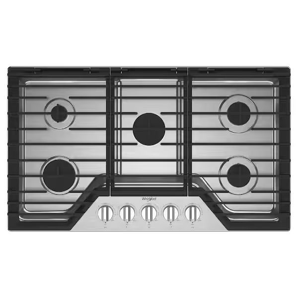 Whirlpool WCGK7030PS 30” 5-Burner Gas Cooktop