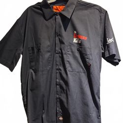 Dickies Chainsaw Mafia Work Shirt Mens M Black Jackyl