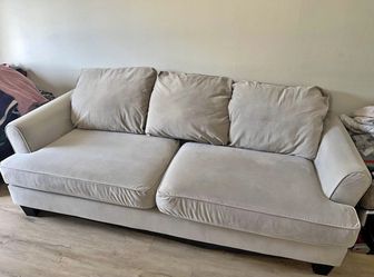 Soft Microfiber Gray 96in Modern Sofa from RC Willey