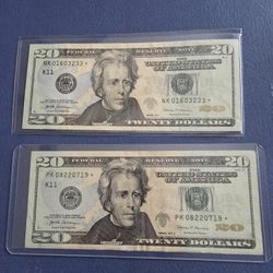 Collectible Coin &Currency Twenty Dollar Bills