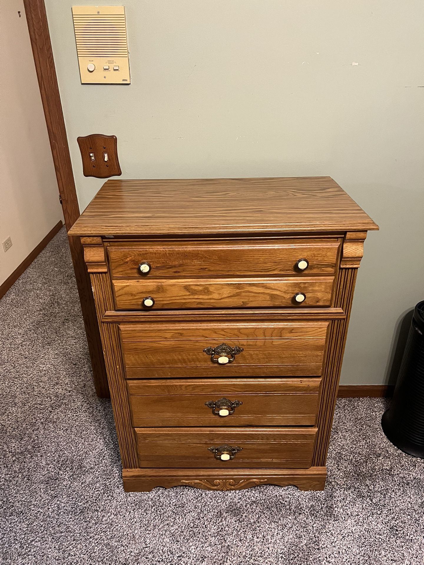 4 Drawer Antique Wood Dresser
