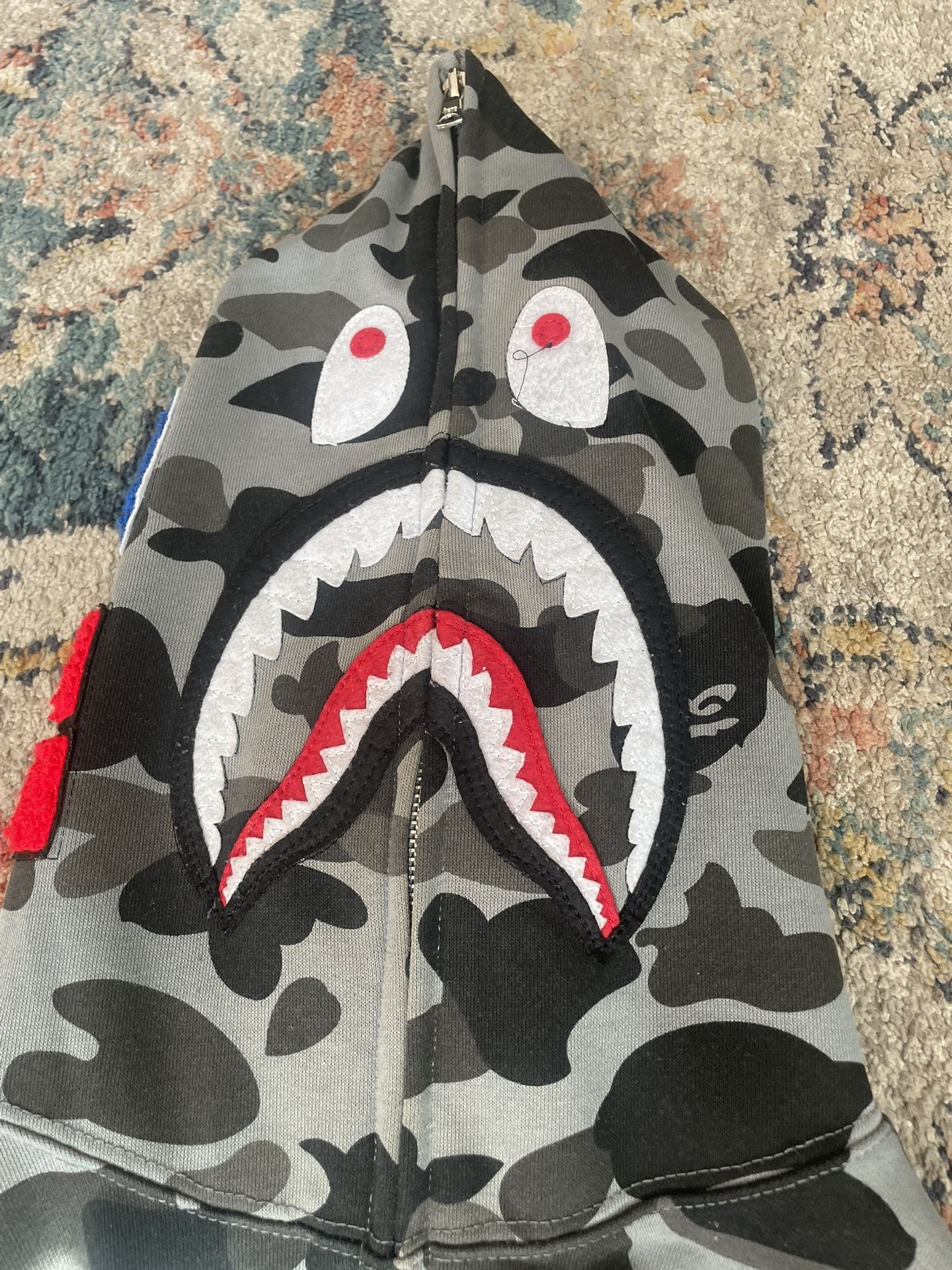 Bape Hoodie Gray Size L