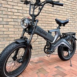 1500W Folding Ebike, Long Range, 25ah Hidden Battery, 30mph, USB Hook Up, Full Suspension (Adjust Front Fork), 8 Speed Shimano, 5 Speed Pedal assist 