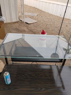 glass desk