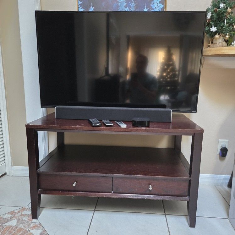 48" TV, Sound Bar, Apple TV, TV Stand, Combo Package!!!