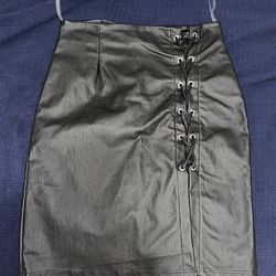 Black Leather Skirt 