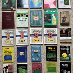 65 Three Cushion Billiards Books (1000s of Diagrams!), RARE!