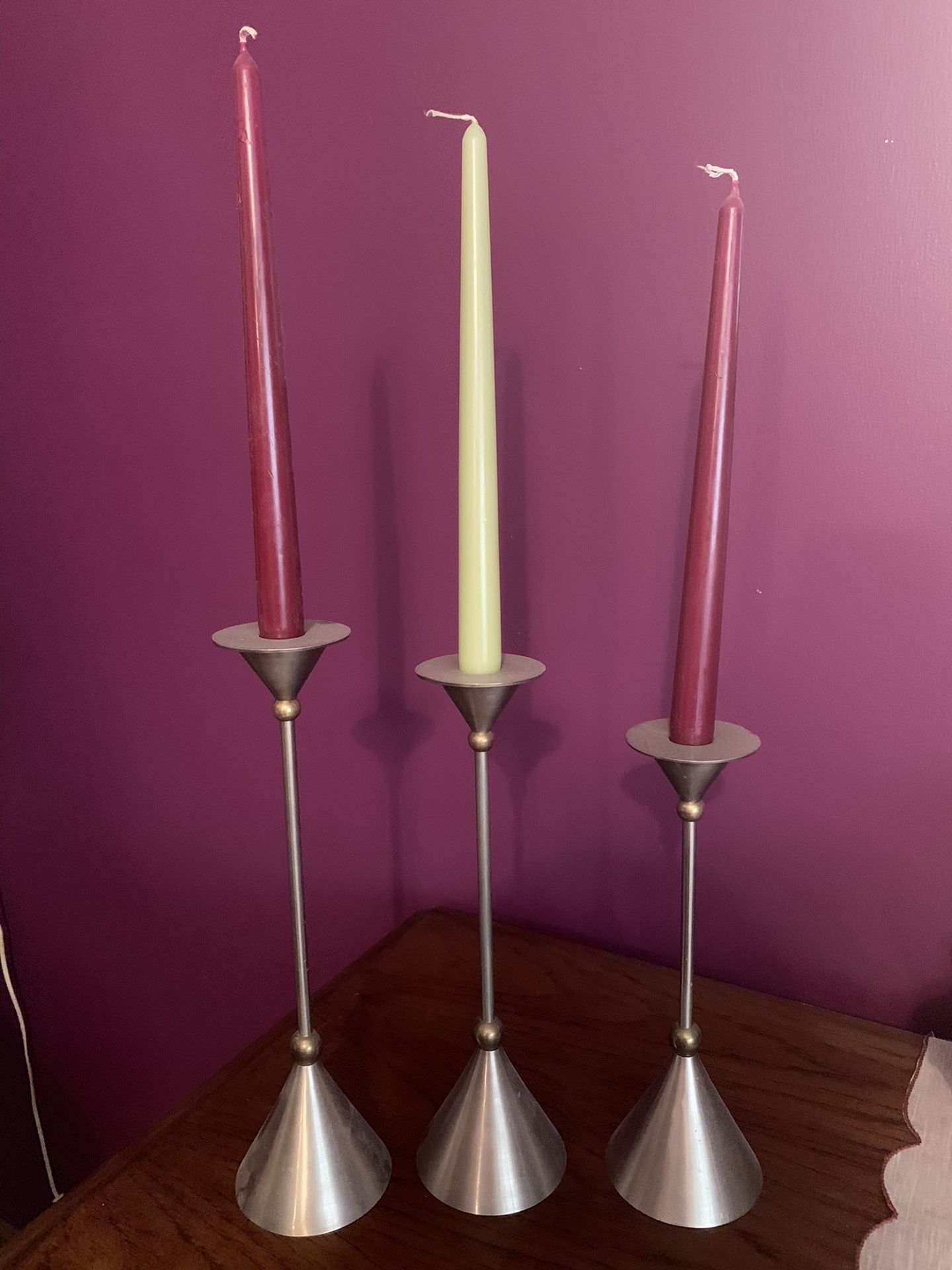 Candle Stick Holders- Silver Color