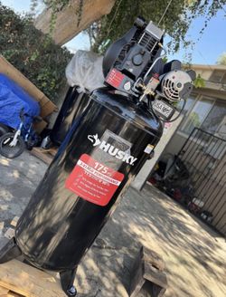 Husky 60 Gal. 3.7 HP 1-Phase 175 PSI Oil Lubed Belt Drive Stationary Electric Air Compressor