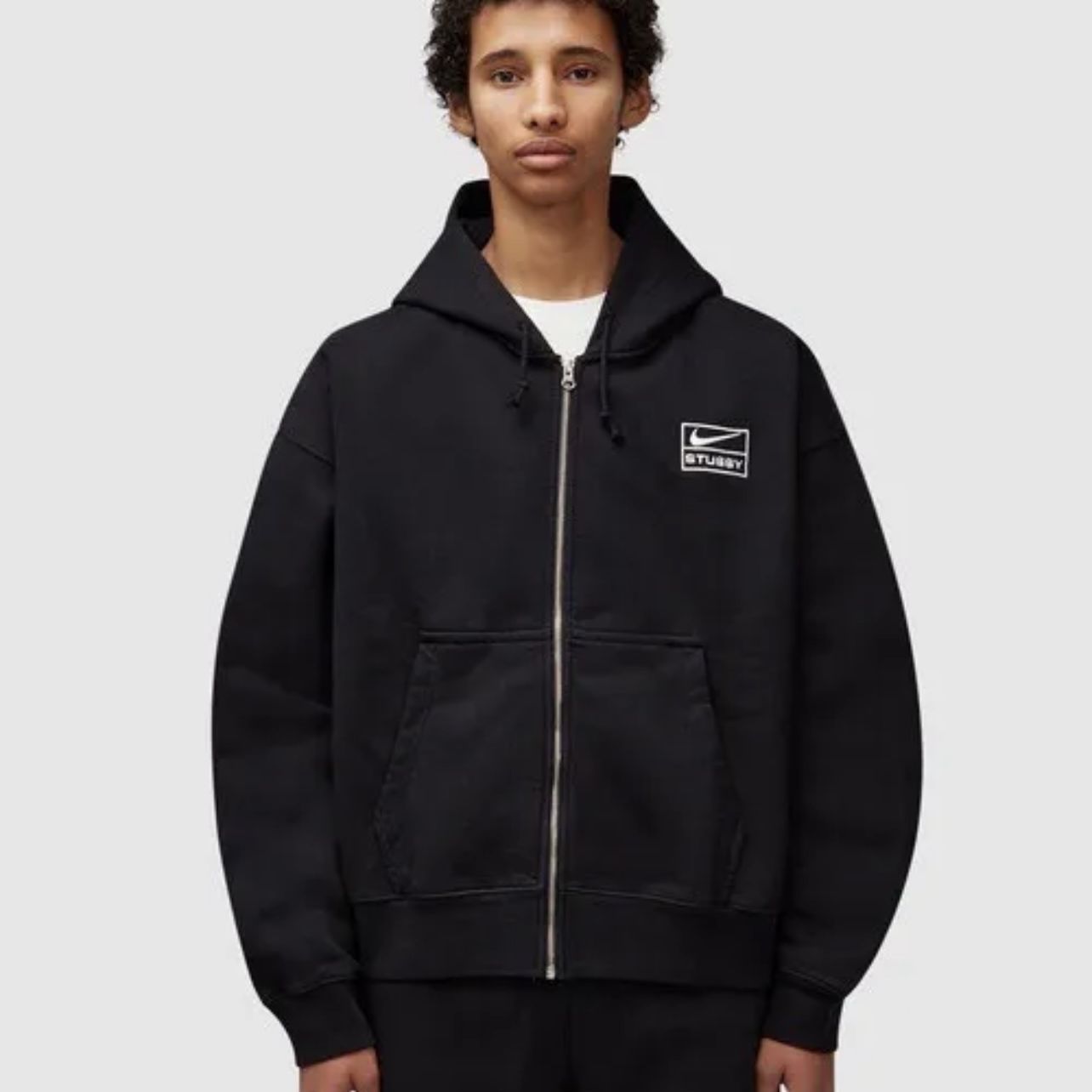 STÜSSY & NIKE STONE WASHED ZIP HOODIE L Stussy x Nike Stone Washed Fleece Zip Hoodie (FW25) Dark