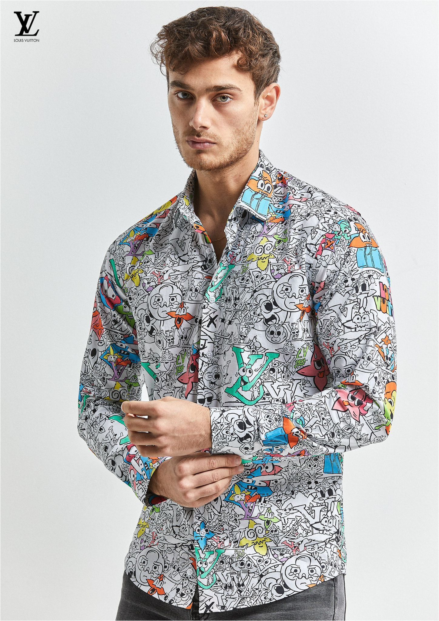 L.ouis Button Up . Size Small Medium Large Xl And 2xl