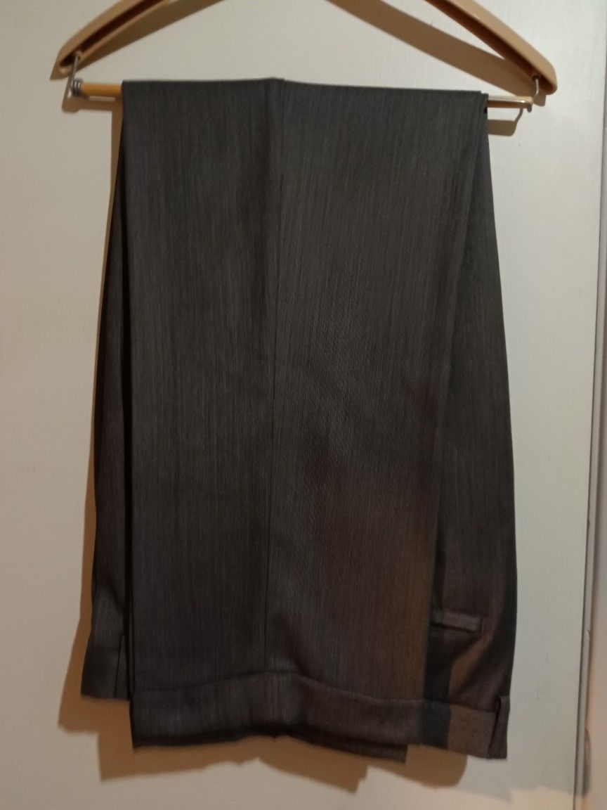 Slacks...Nice..Grey..34 X 30 Worn Once For Graduation