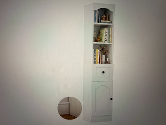 Brand new 63” tall slim space saving storage cabinet