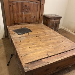 Southwest Designs full size bed and table