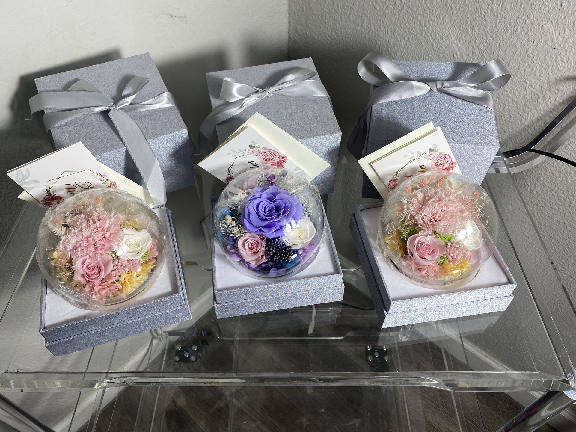 Preserved Flowers  with LED Mood Light 