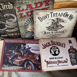 5 Metal  Signs