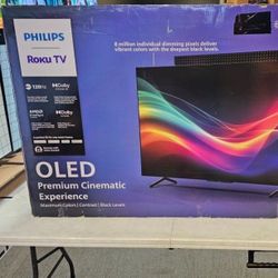 65 Tv $55 Down On Finacing Free Delivery 6 Month Warranty. 65 Oled Philips smart TV 4K HDTV.