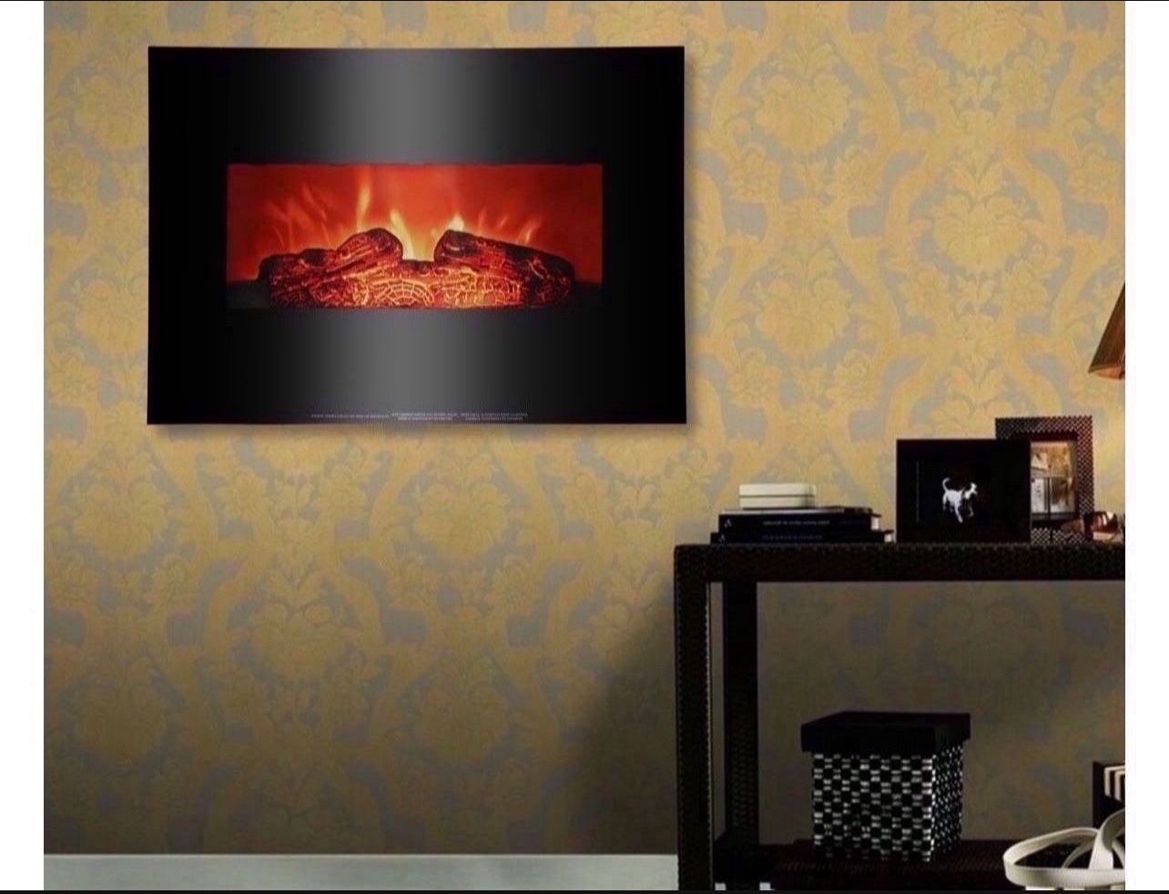 26 inch 1400w Wall mounted Electric Fireplace Heater / Electric Heater / Heating Wire / Mechanical / Black