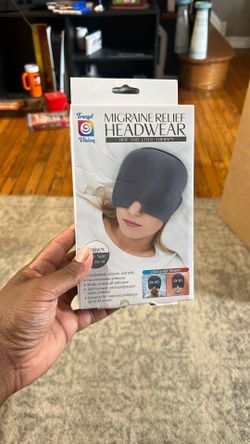 Migraine relief headwear, hot and cold therapy