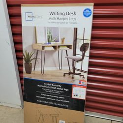 Beige Hairpin Writing Desk