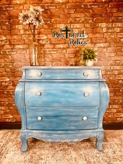 Faded Blues Bombay Chest