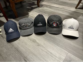 Grateful Dead, Pink Floyd, (3)Adidas Adjustable Stretch Hats