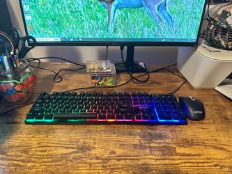 LIKE NEW Gaming Monitor with RGB Keyboard and Mouse