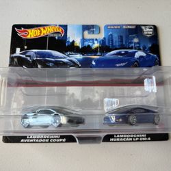 Hot Wheels Premium 2-Pack Lamborghini Aventador Coupé/Huracán LP 610-4