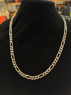 925 Sterling Silver Figaro Link Chain 24” 8mm 57.8gr