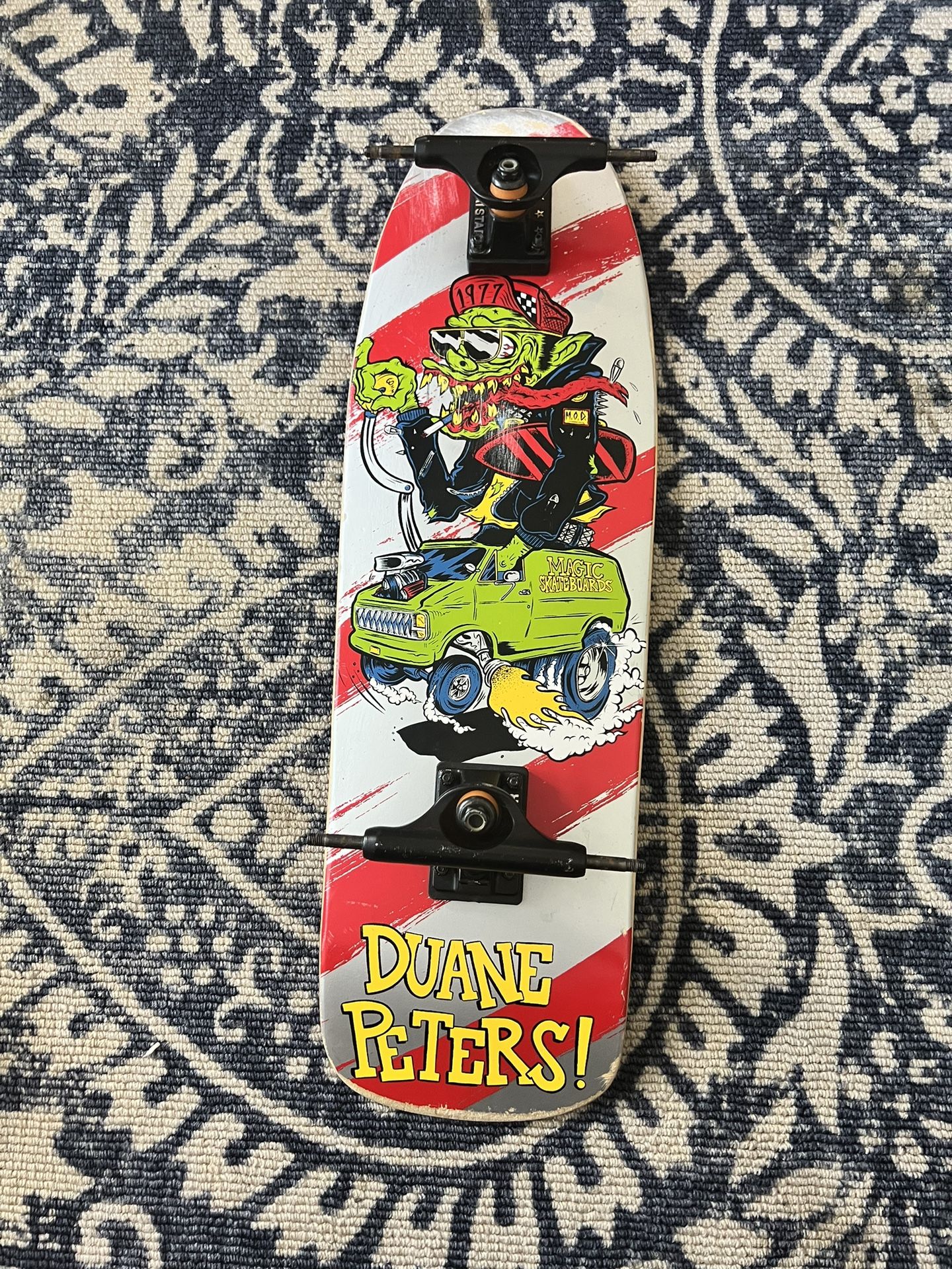 スケートボード MAGIC SKATEBOARDS duane peters Magic Skateboards Duane Peters Hot Rod Deck, Purple, 10