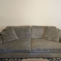 Plush Gray Couch 