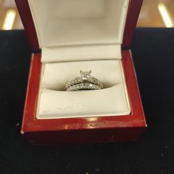 14k Diamond Bridal Set,Sz 6.5