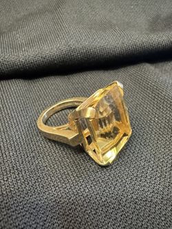 14k Gold Ring With Citrine Stone
