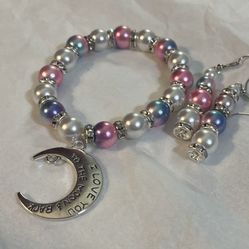 Beaded Bracelet With Matching Earrings 