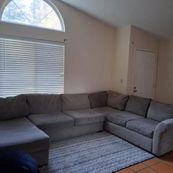 Large Gray Macy's SECTIONAL "MUST GO" Pick Up ONLY
