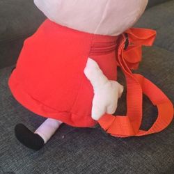Peppa Pig Plush Backpack Pink Red
