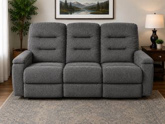 Dual Reclining Gray Couch