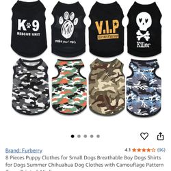 Dog Shirts For Small Size Dog 8total 