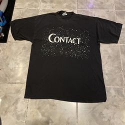 VTG Contact 1997 Movie Jodie Foster Sci-Fi Cast & Crew Promo RARE T-Shirt SZ XL