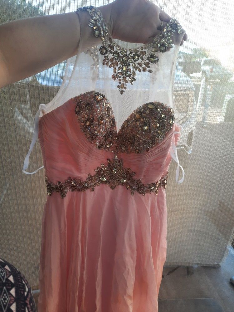 Pink Long Dress (Corset)