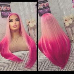 Human Hair Blended Lace Front Wig 