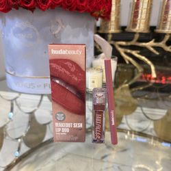 HUDA BEAUTY Make Out Sesh Lip Stain and Lip Gloss Duos FIRM PRICE !! 