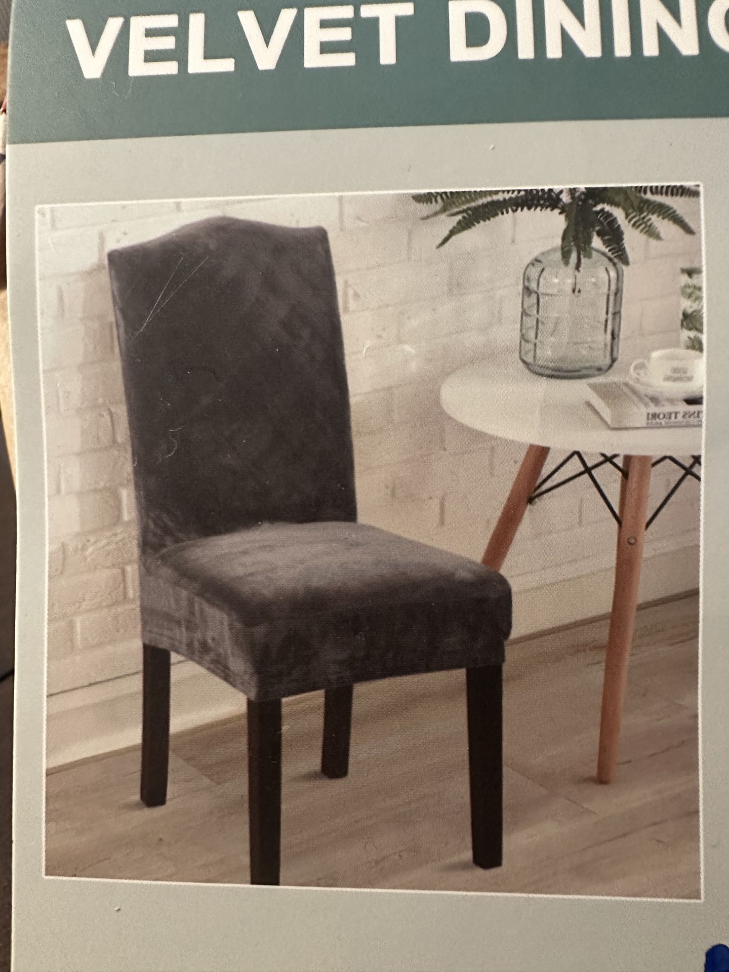 Brand New Velvet Stretch Chair Seat Covers 