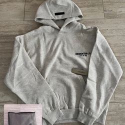 Essentials light oatmeal hoodie size small