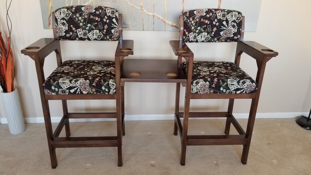 Pool Table/Billiards Spectator Chairs - Set of Two