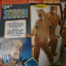 Scooby Doo Costume Adult Medium 32 To 34 Unisex , They Are Sized Generously